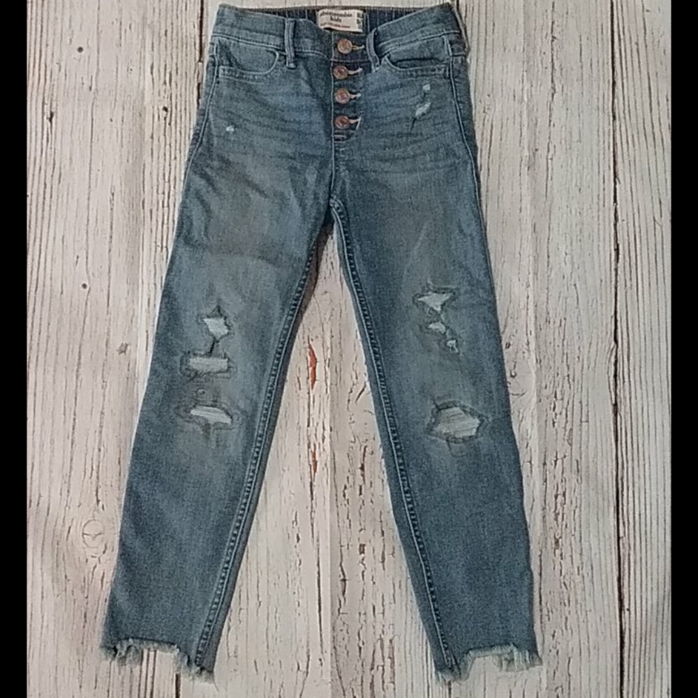 Abercrombie Reinforced Distressed Pull-On Jeans
